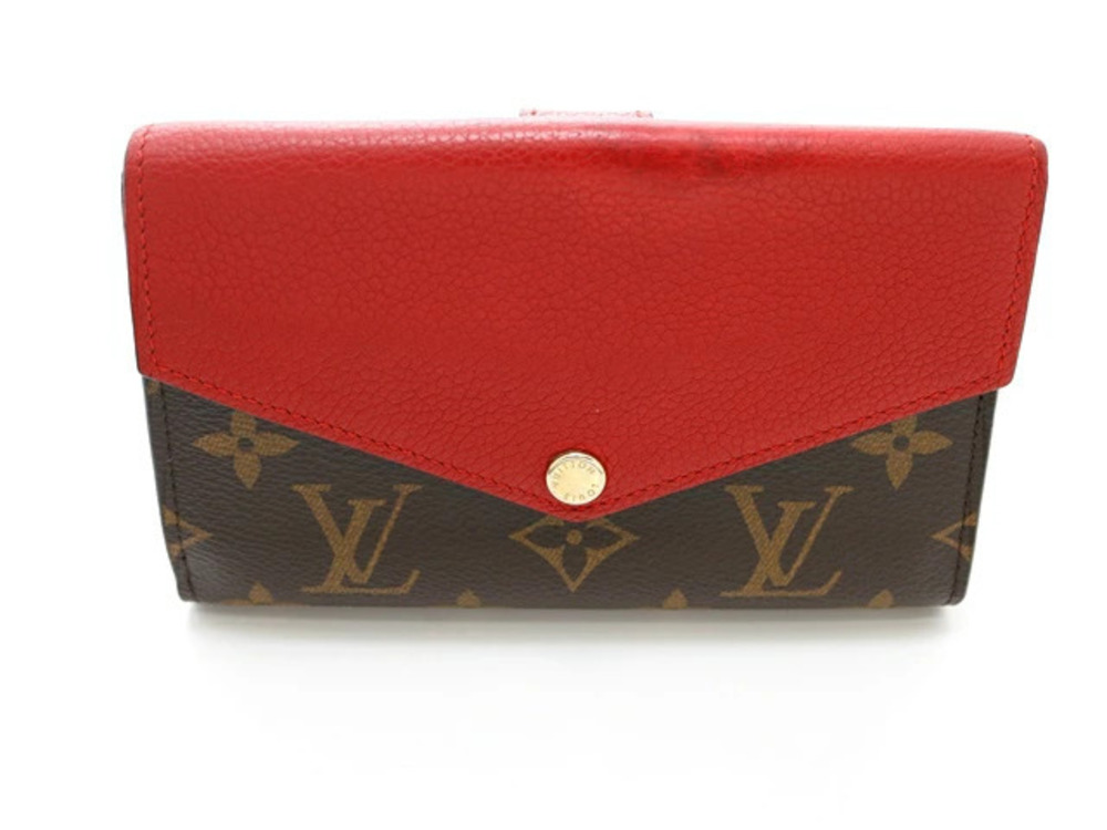 LOUIS VUITTON Portefeuille Pallas Compact Monogram Cerise Red